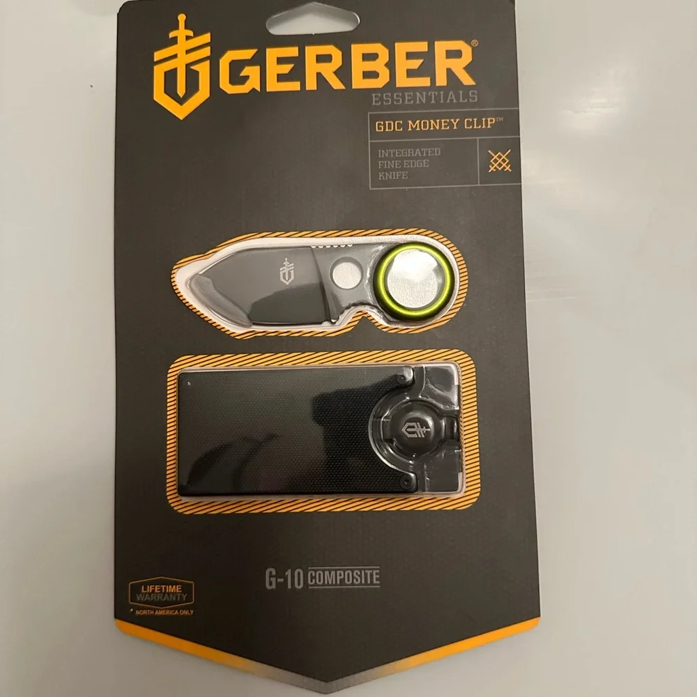 Gerber Black and Lime Compact Money Clip